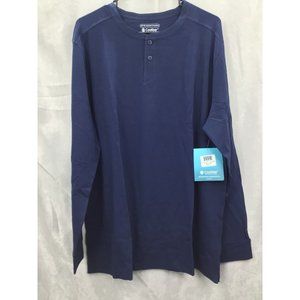 Coolibar - UV Shirt for men - Long sleeve - Mojave Henley XL Navy Blue NWT